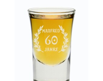 Personalisiertes Geburtstags-Schnapsglas Geschenk