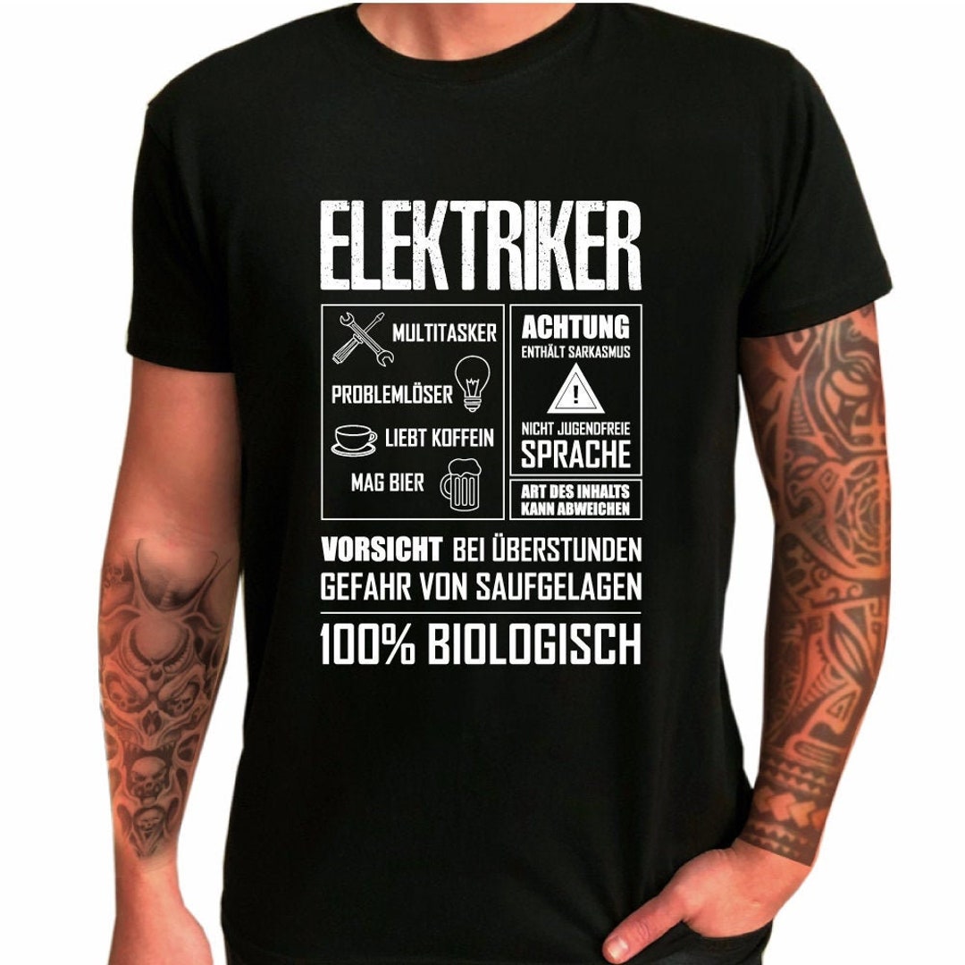 Herren TShirt Elektriker Fact Sheet Geschenkidee zum Geburtstag für