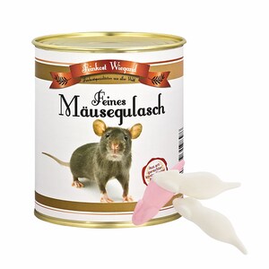 6 Dosen Mäusegulasch im SET Scherzartikel Idee 175g pro Dose 38,05 EUR/1kg 画像 6