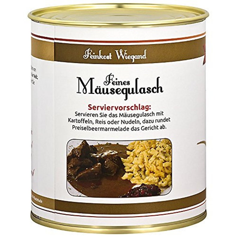 6 Dosen Mäusegulasch im SET Scherzartikel Idee 175g pro Dose 38,05 EUR/1kg Bild 3