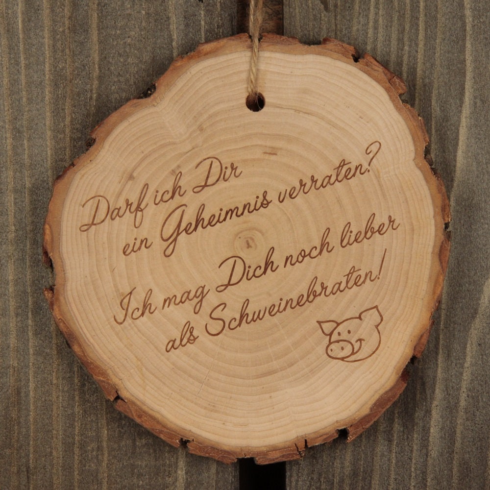 Baumscheibe mit Spruch originelle Geschenkidee Etsy