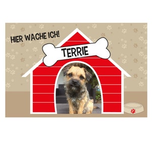 Fußmatte für Hundebesitzer Hundehütte Foto 70x50cm Bild 2