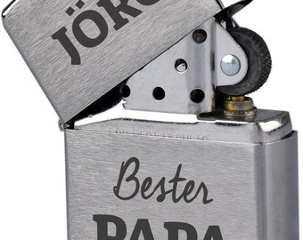 Zippo Feuerzeug "Bester Papa" mit Gravur | Geschenkidee für Männer | Vatertaggeschenk | Geburtstag