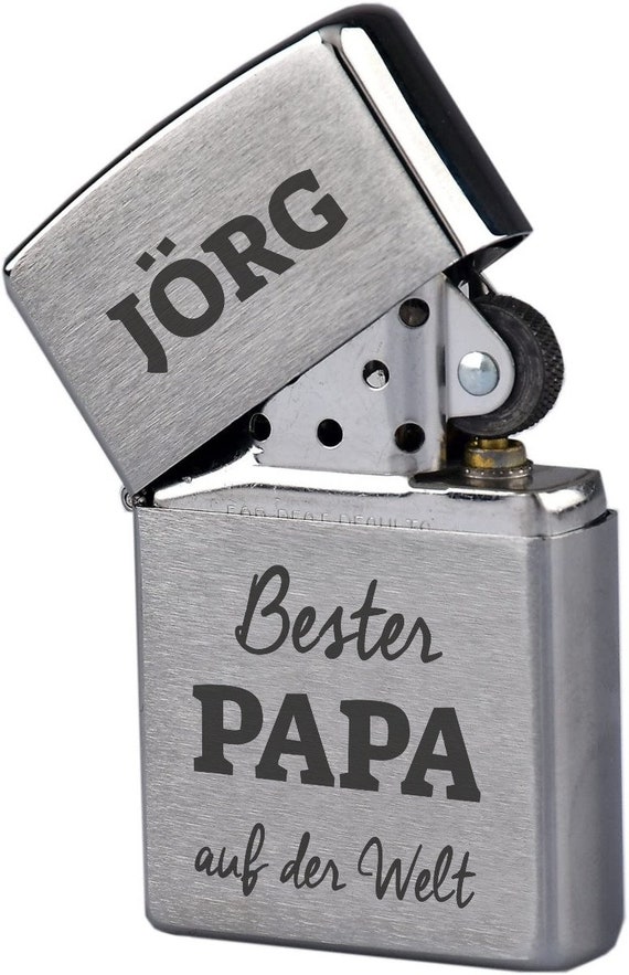 Zippo Feuerzeug Bester Papa mit Gravur Geschenkidee für Männer  Vatertaggeschenk Geburtstag - .de