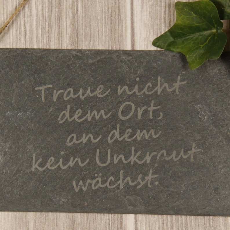 Schiefertafel mit Spruch Zitat Geschenk für sie Bild 2