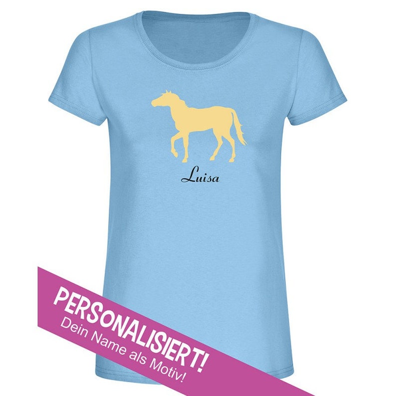 T-shirt with horse and name gifts for women image 2
