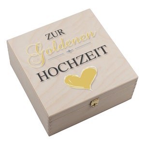 Hufeisen-Box mit Motiv goldenen Hochzeit Bild 3