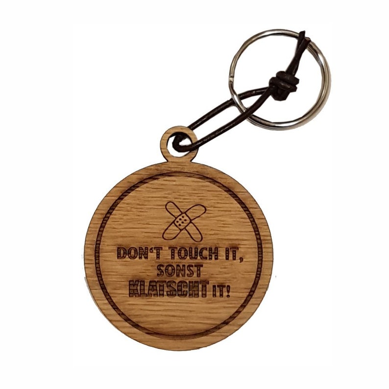 Wooden round key fob dont touch it... image 1