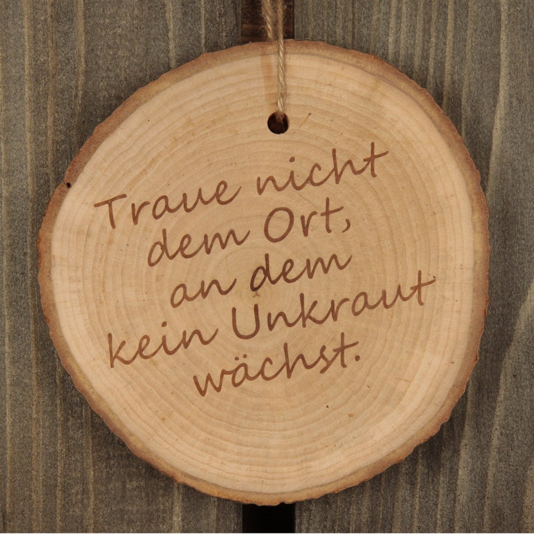 Tree Disk do Not Trust the Place... Decorative - Etsy