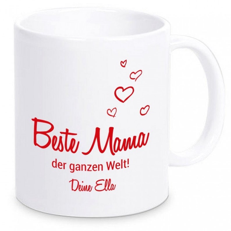 Personalisierte Tasse Beste Mama der ganzen Welt Bild 1