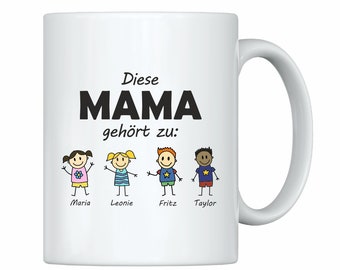 Tasse cool « Cette maman appartient à » | Idée cadeau pour maman | Cadeau d’anniversaire | | de Pâques Fête des mères | Enfants