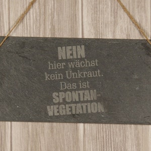 Schiefertafel mit Spruch Garten Geschenkidee Frau Bild 1