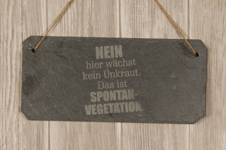 Schiefertafel mit Spruch Garten Geschenkidee Frau Bild 1