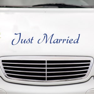 Autoaufkleber Hochzeit Just Married + euren Initialien & Datum