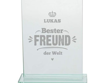 Edler Glaspokal "Bester Freund" Personalisiert - tolle Geschenkidee für den Geburtstag | Freund | Weihnachtsgeschenk