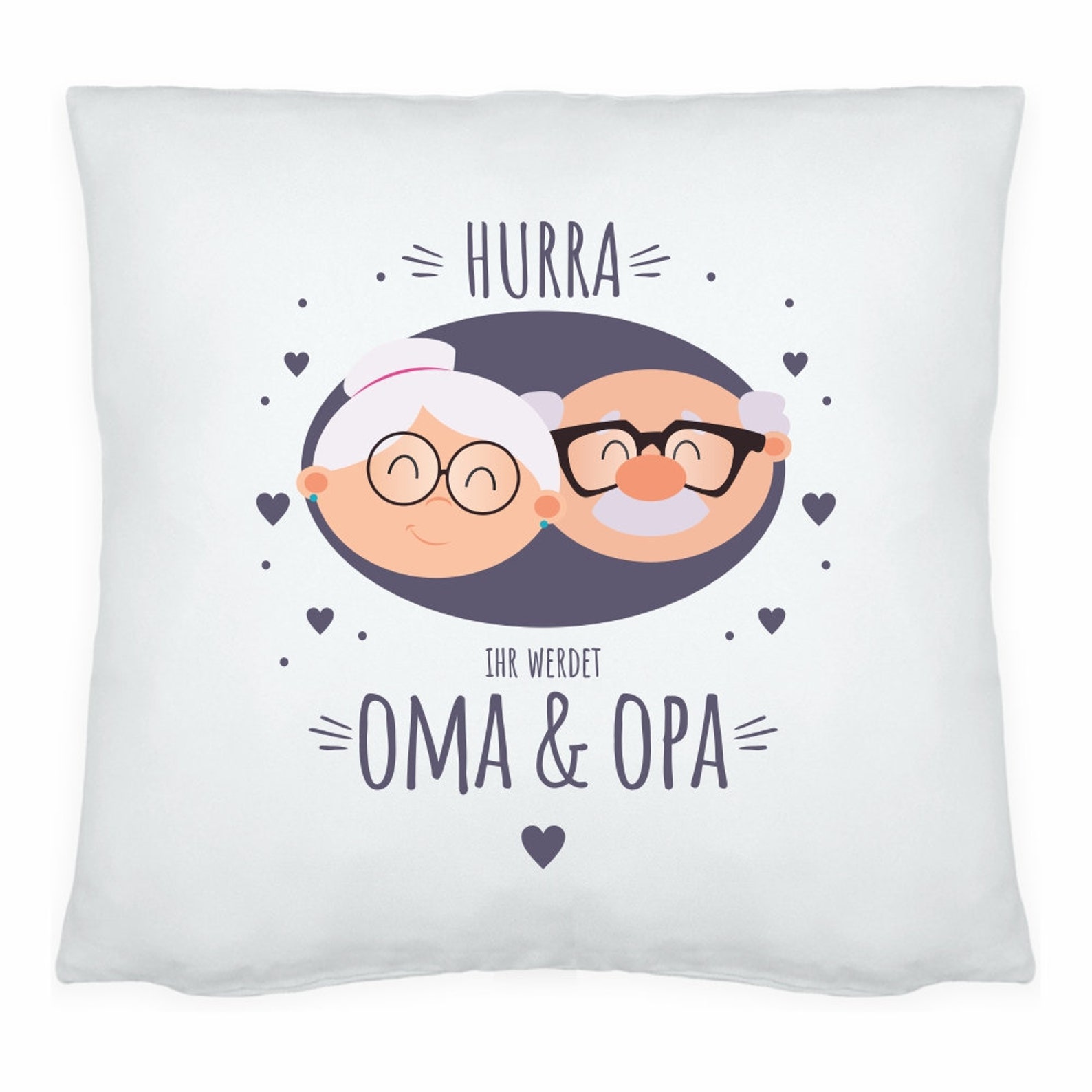 Kissen Hurra Ihr werdet Oma & Opa süße Etsy