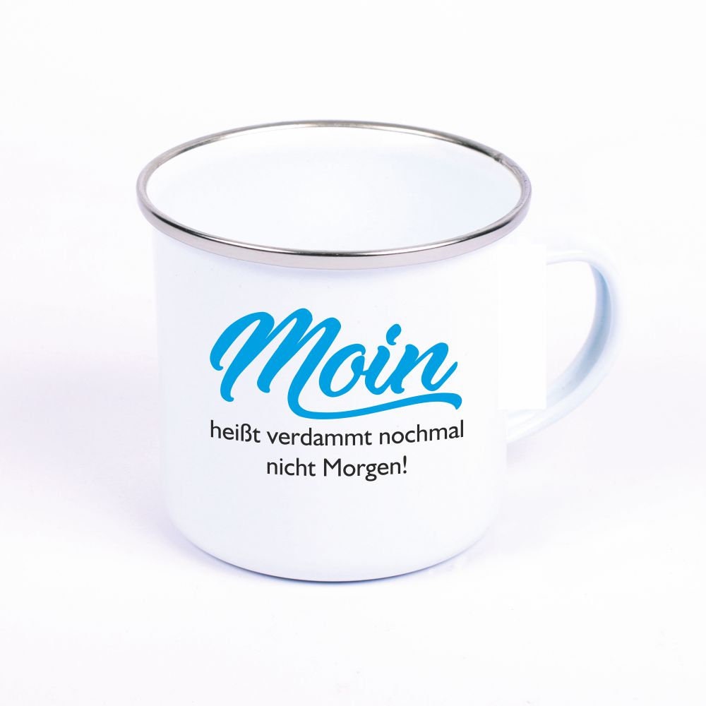 Metal Cup Enamel Look moin Doesn't Mean - Etsy Ireland