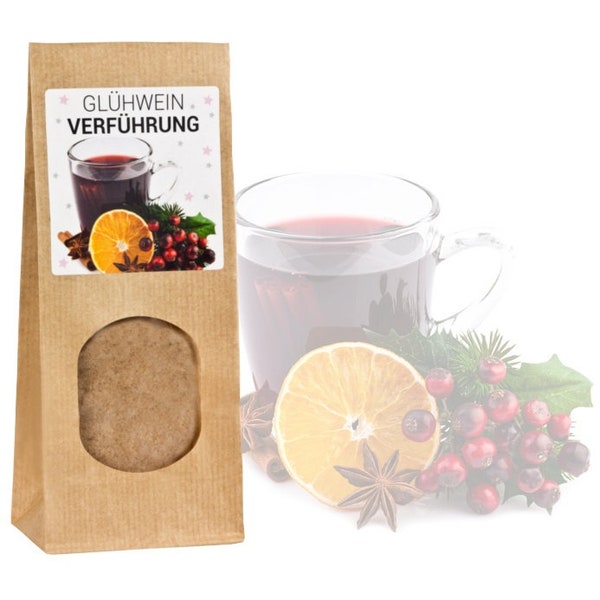 Séduction de vin chaud Mélange d’épices 80g - idée cadeau parfaite pour Noël, Saint-Nicolas ou les elfes - Pour lui & lui