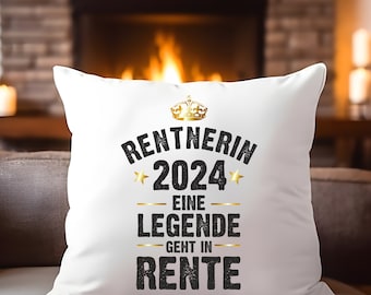 Decorative pillow "Pensioner - a legend is retiring" - decorative pillow for retirement and retirement | Farewell gift for colleagues