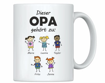 Coole Tasse "Dieser Opa gehört zu" | Geschenkidee für den Opa | Geburtstagsgeschenk | Enkelkinder | Ostern