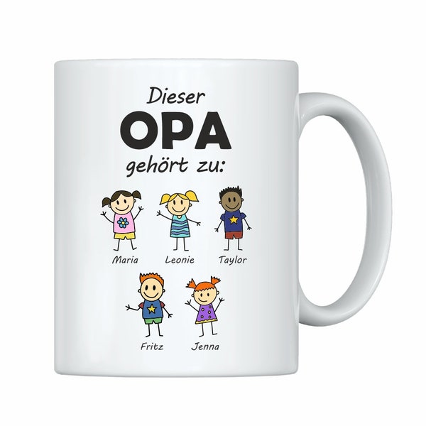 Coole Tasse "Dieser Opa gehört zu" | Geschenkidee für den Opa | Geburtstagsgeschenk | Enkelkinder | Ostern