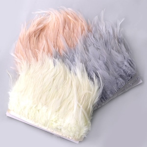 Hackle Feather Fringe Trim for Coque Fringe Craft Trim Sewing Costume Millinery Collar