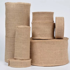 5M Natural HESSIAN Ribbon Jute Burlap Rustic Chic Wedding Vintage Craft Trim Cake