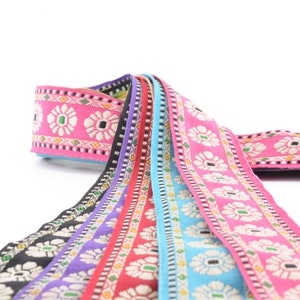 4cm Wide Ethnic Bohemian Jacquard Ribbon Trim Sewing Trimming Hat Belt Craft