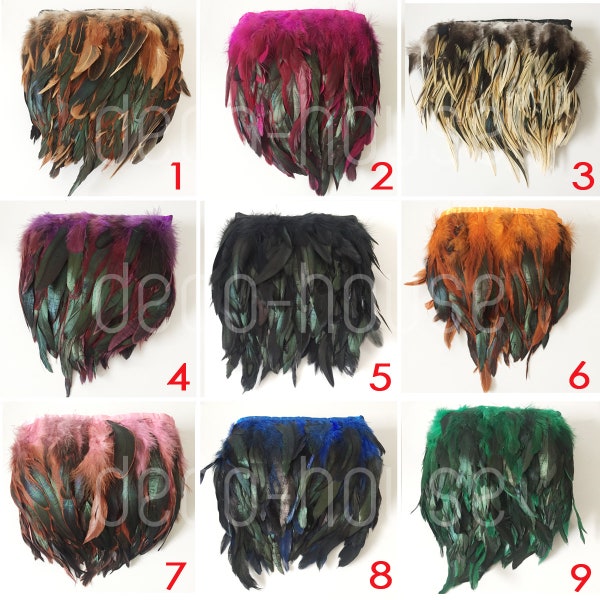 Coq Rare Hackle Plumes Coque Fringe Artisanat Garniture Couture Costume Chapellerie Collier Bijoux