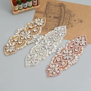 Beaded Rhinestone Diamante Applique Dress D1