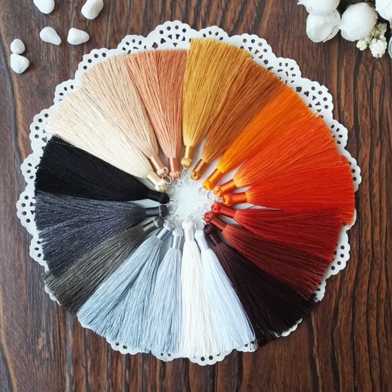 Silky Handmade Tassel, Craft Jewelry Making Supply, 8cm