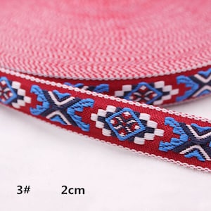 Boho Jacquard Ethnic Bohemian Trim Braid Ribbon Sewing Hat Craft Embroidered Belt Geo
