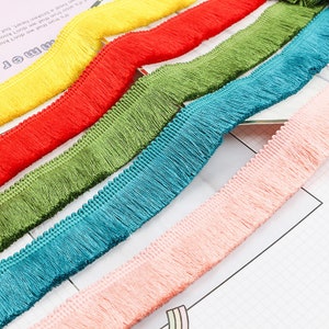 THICK SILKY Brush Fringe Tassel Trim Craft Upholstery Retro Tape Lace PART 7