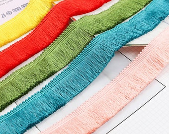 THICK SILKY Brush Fringe Tassel Trim Craft Upholstery Retro Tape Lace PART 7