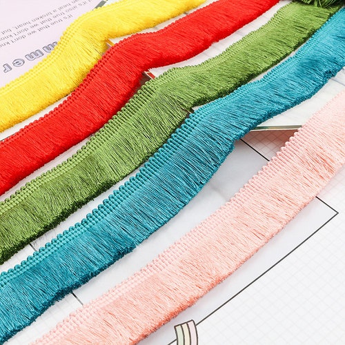 THICK SILKY Brush Fringe Tassel Trim Craft Upholstery Retro Etsy