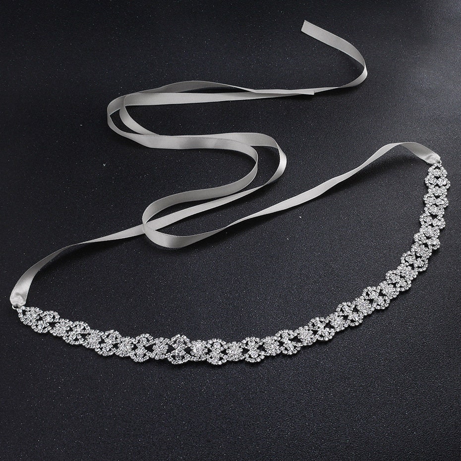 Rhinestone Diamante Sewing Chain Trim Wedding Dress Belt - Etsy UK