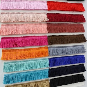 THICK SILKY Brush Fringe Tassel Trim Craft Upholstery Retro Tape Lace PART 2