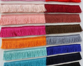 THICK SILKY Brush Fringe Tassel Trim Craft Upholstery Retro Tape Lace PART 2