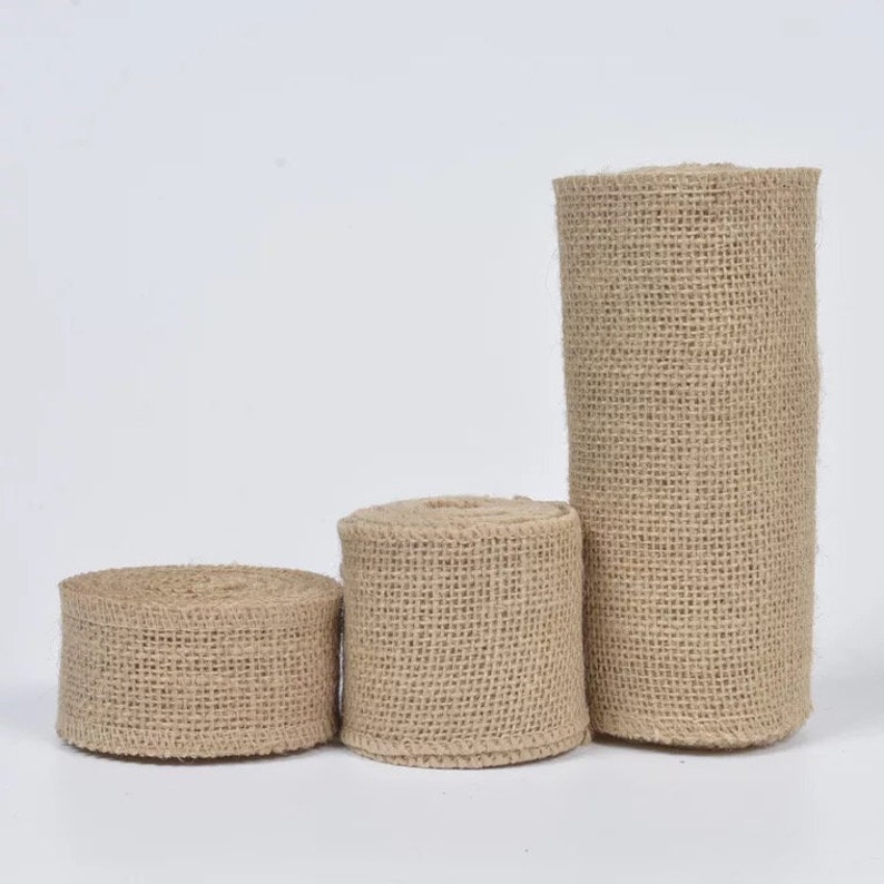 5M Natural HESSIAN Ribbon Jute Burlap Rustic Chic Wedding | Etsy UK