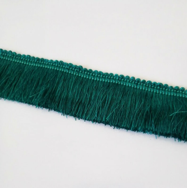 THICK SILKY Brush Fringe Tassel Trim Craft Upholstery Retro Tape Lace PART 4 48. pine