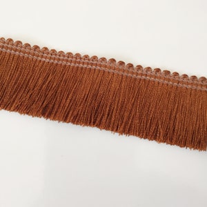 THICK SILKY Brush Fringe Tassel Trim Craft Upholstery Retro Tape Lace PART 4 83. Bronze