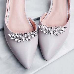 Wedding Bridal Bridesmaid Rhinestone Shoes Heels Clips Accessories Dance Party