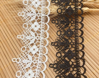Delicate Leaves Fine Embroidered LACE TRIM Sewing Ribbon Craft Bridal Dress C30