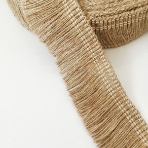 Natural HESSIAN Tassels Trim Rustic Chic Wedding Tropical Party Craft Cake Decor