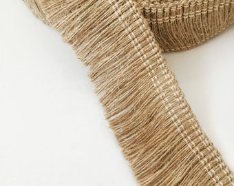 Natural HESSIAN Tassels Trim Rustic Chic Wedding Tropical Party Craft Cake Decor