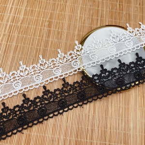 Art Deco Fine Embroidered LACE TRIM Sewing Ribbon Craft Dress DB