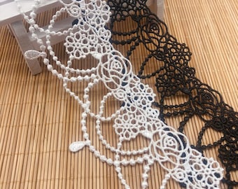Gothic Art Deco Fine Delicate LACE TRIM Sewing Ribbon Craft Dress C35