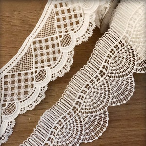 Scallop waved Fine Embroidered LACE TRIM Sewing Ribbon Craft Bridal Dress