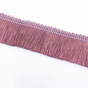 THICK SILKY Brush Fringe Tassel Trim Craft Upholstery Retro Tape Lace PART 4 76. Rouge