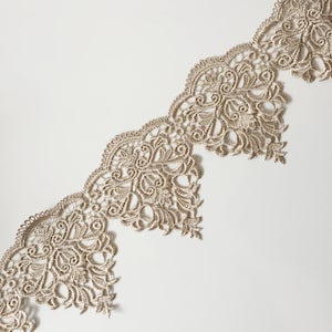 Sophisticated Design Pale Gold Lace Trim for Home Décor: Add Elegance to Your Furniture